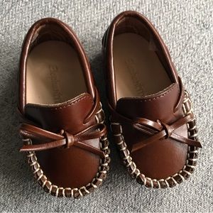 Elephantito Driver Leather Loafers, Size 2, Baby